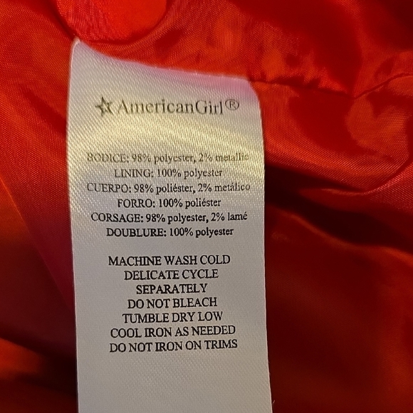 American Girl Red Plaid Formal Dress with Bow. Size 5 - Picture 14 of 14